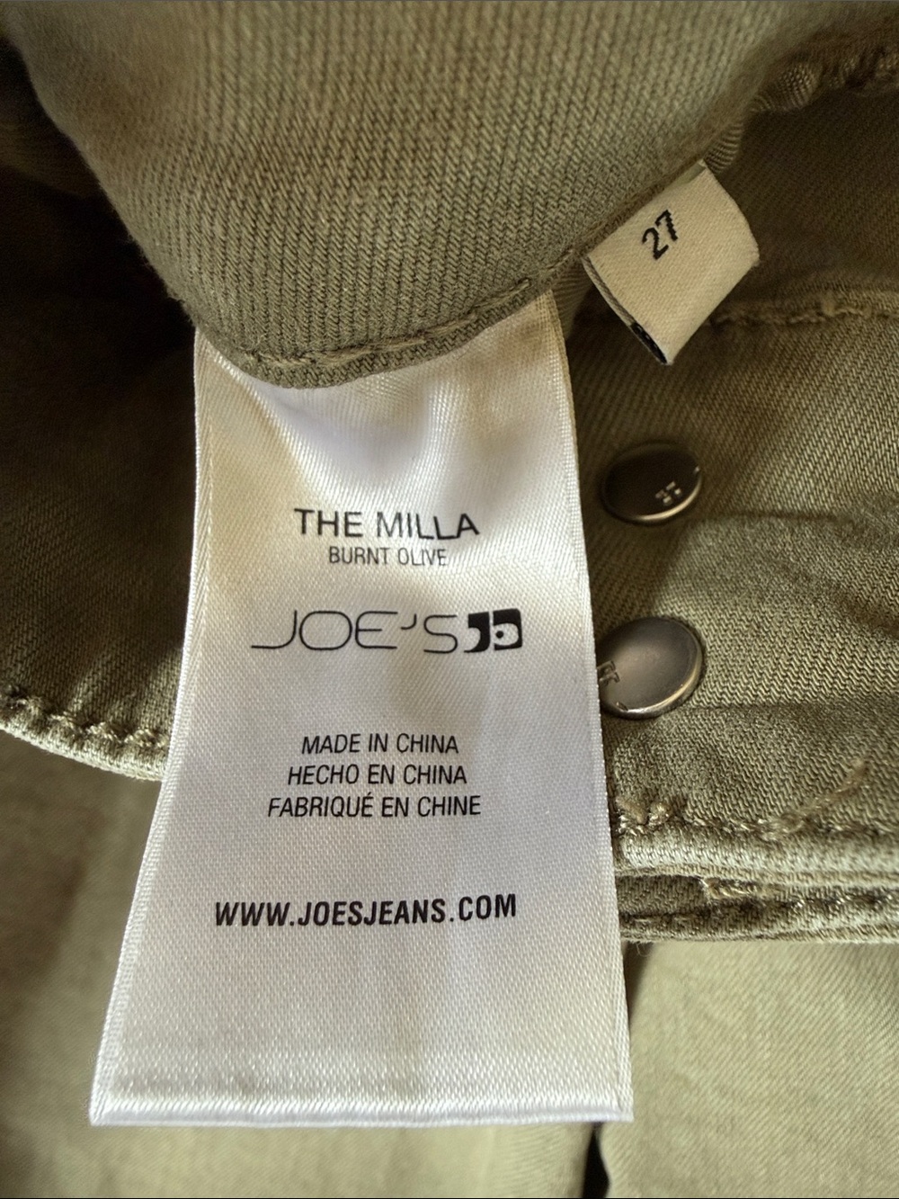 Joe's Jeans The Milla Utility Crop Pants Wide Leg Cargo Cropped, sz 27 - Picture 6 of 7